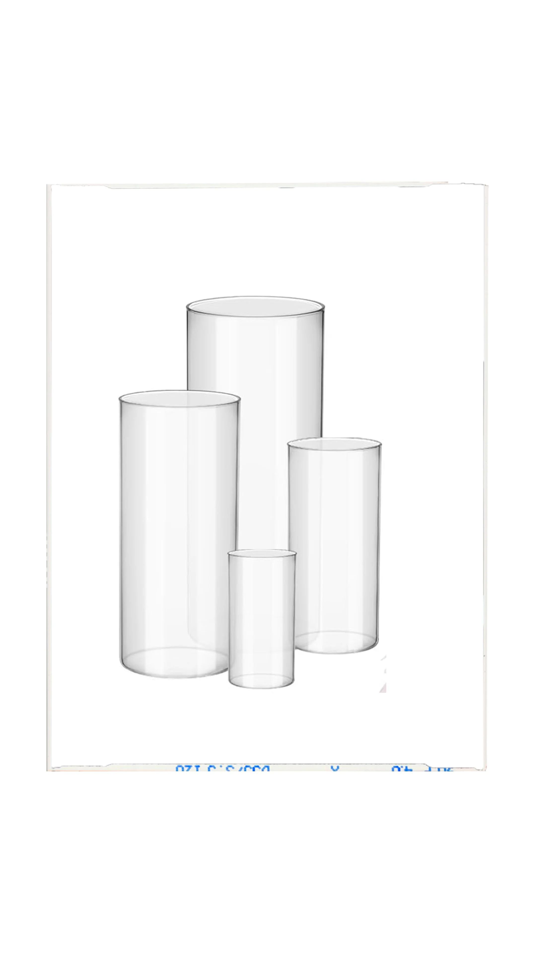 Clear Clear Cylinder Vase Set