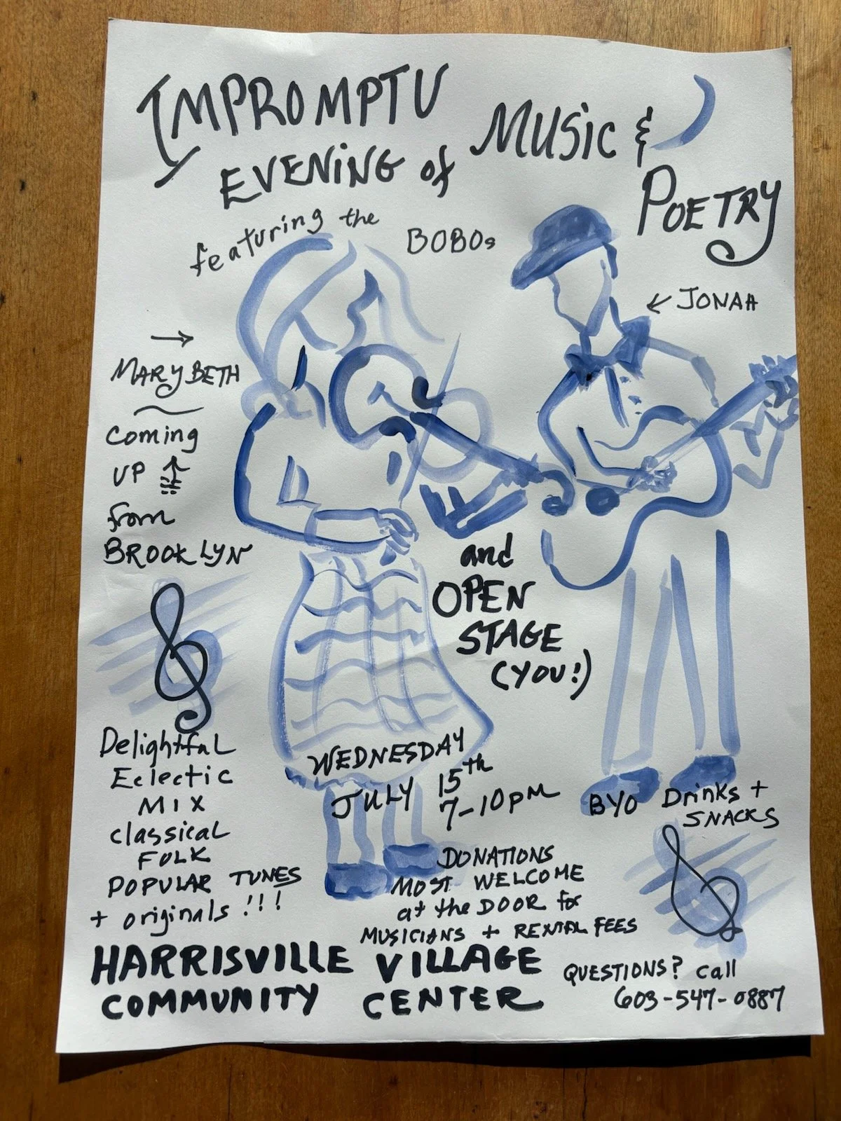 Impromptu Evening of Music and Poetry Featuring the Bobos