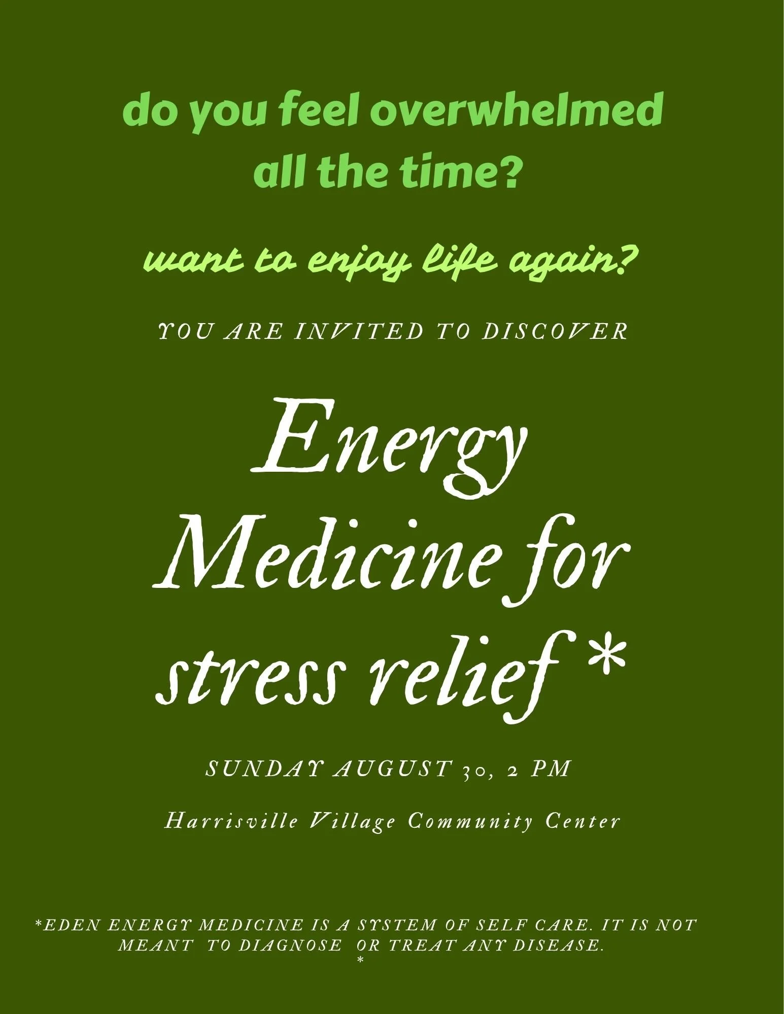 Eden Energy Medicine Bodywork Workshop