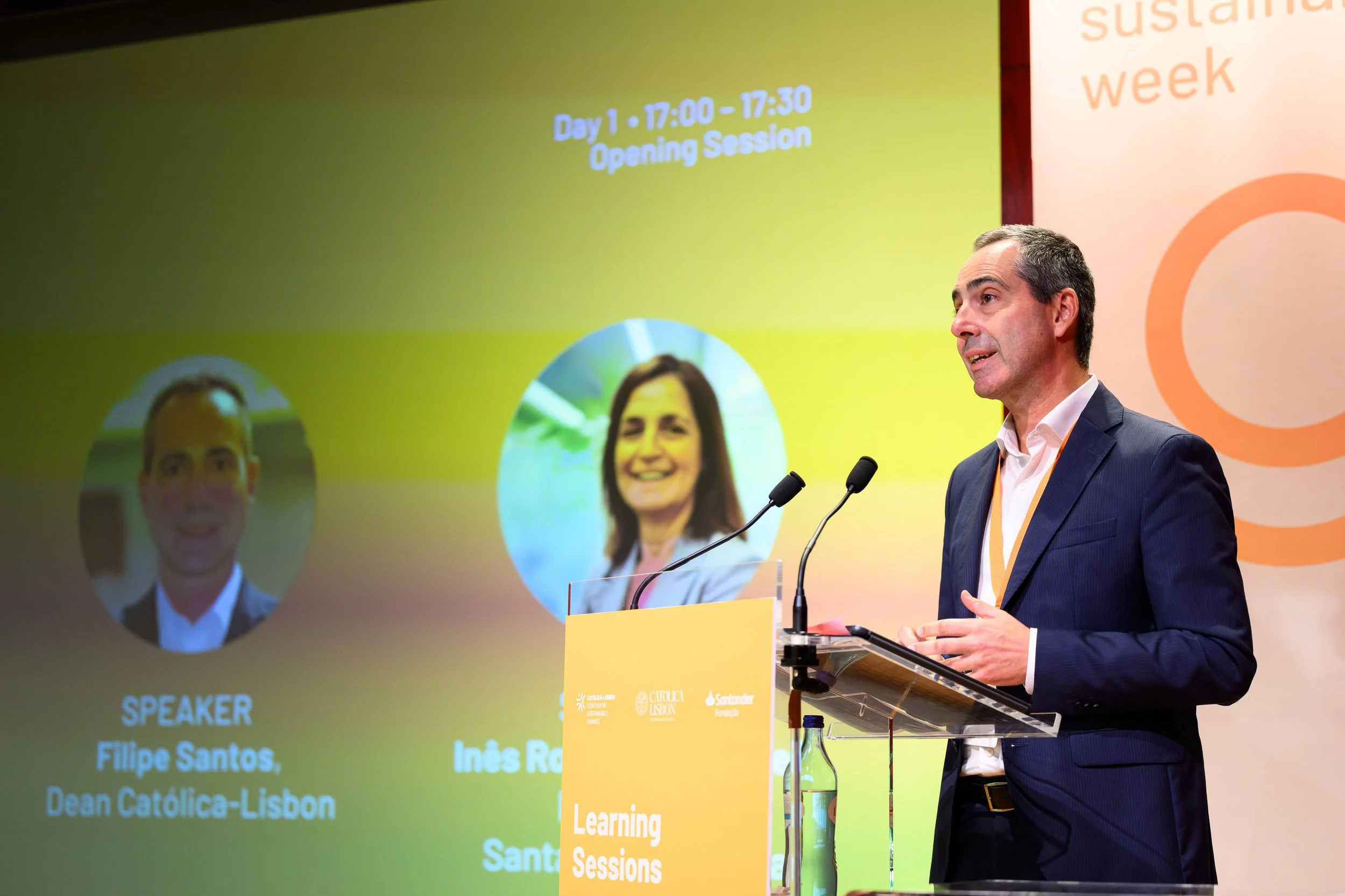Filipe Santos Dean Católica-Lisbon Opening Session at Lisbon Sustainability Week by Center for Sustainable Finance 
