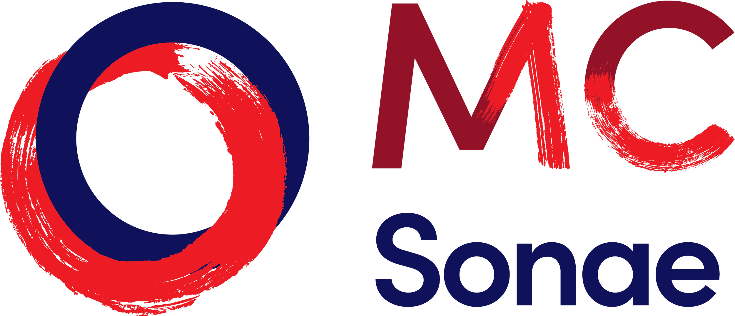 Logo with a red brushstroke circle and the words 'ON' in red and 'Some' in dark blue.
