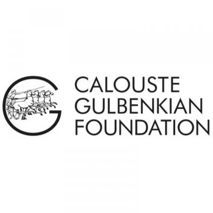 Calouste Gulbenkian Foundation logo with stylized horse and chariot illustration
