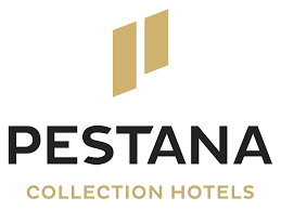 Pestana Collection Hotels logo with two gold vertical bars above the text "PESTANA COLLECTION HOTELS" in black and gold.