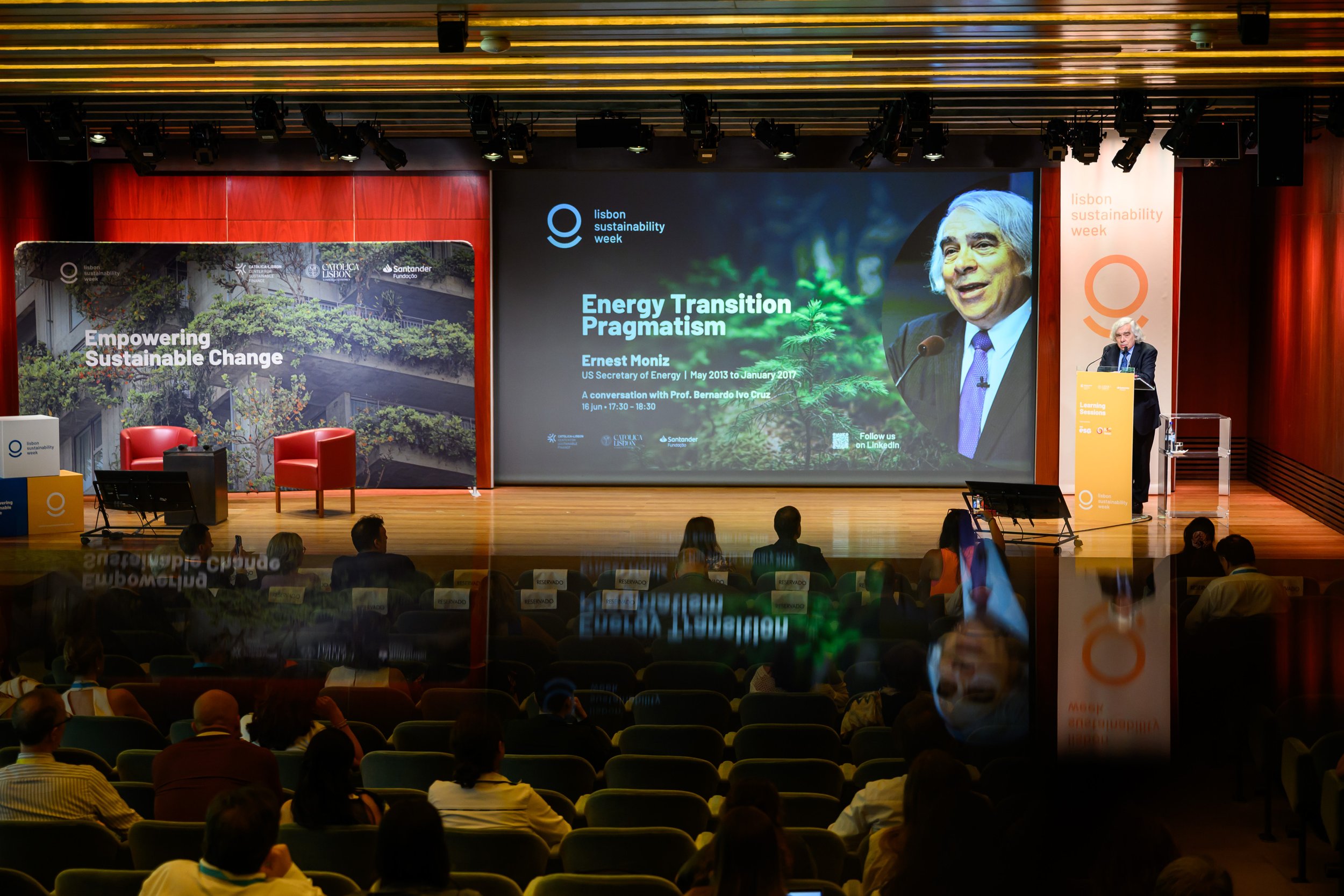 Ernest Moniz Keynote Speaker at Lisbon Sustainability Week by Center for Sustainable Finance at Católica-Lisbon