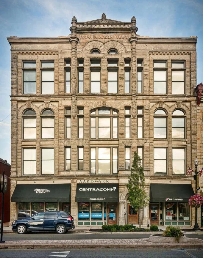 CentraComm's business exterior on Main Street in downtown Findlay, Ohio.