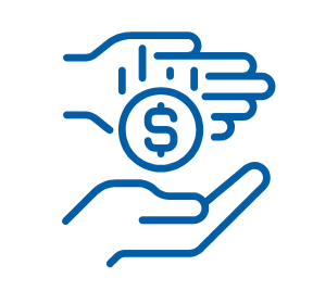 Hands holding money