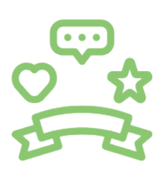 Icons representing annoucements