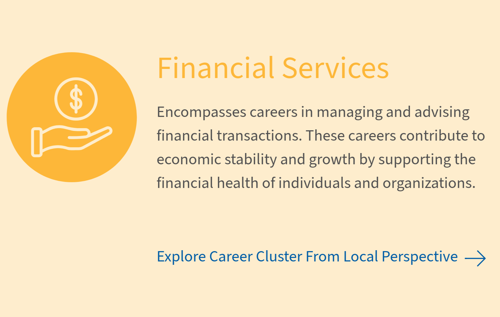 Financial Services careers that help individuals and organizations manage money, plan for the future, and support economic growth.
