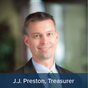Portrait of Board Treasurer J.J. Preston.