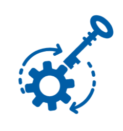 Gear at end of turning key
