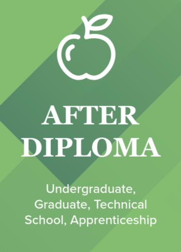 After diploma undergraduate, graduate, technical school, apprenticeship.