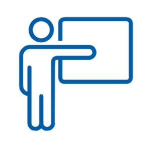 Person Pointing to Board