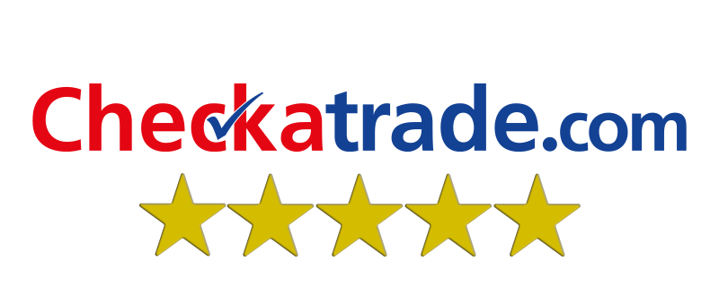 Checkatrade.com logo with five gold stars underneath