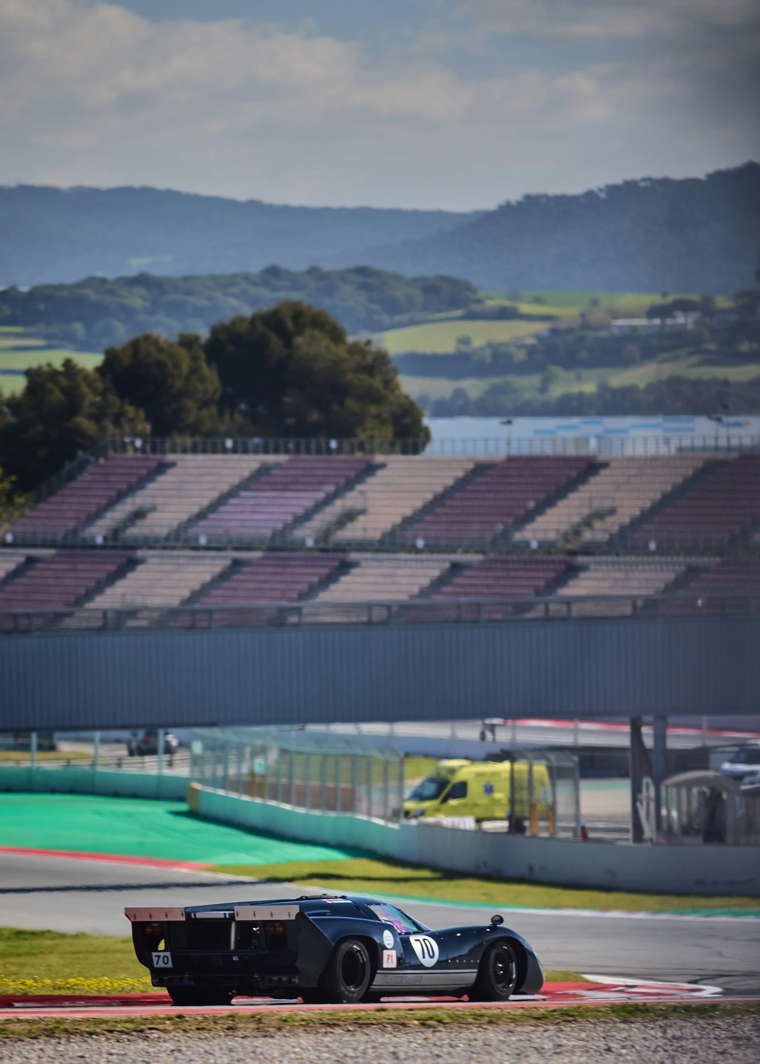 The Lola T70 MkIIIB at Barcelona. Lap after lap, the fastest car on circuit.