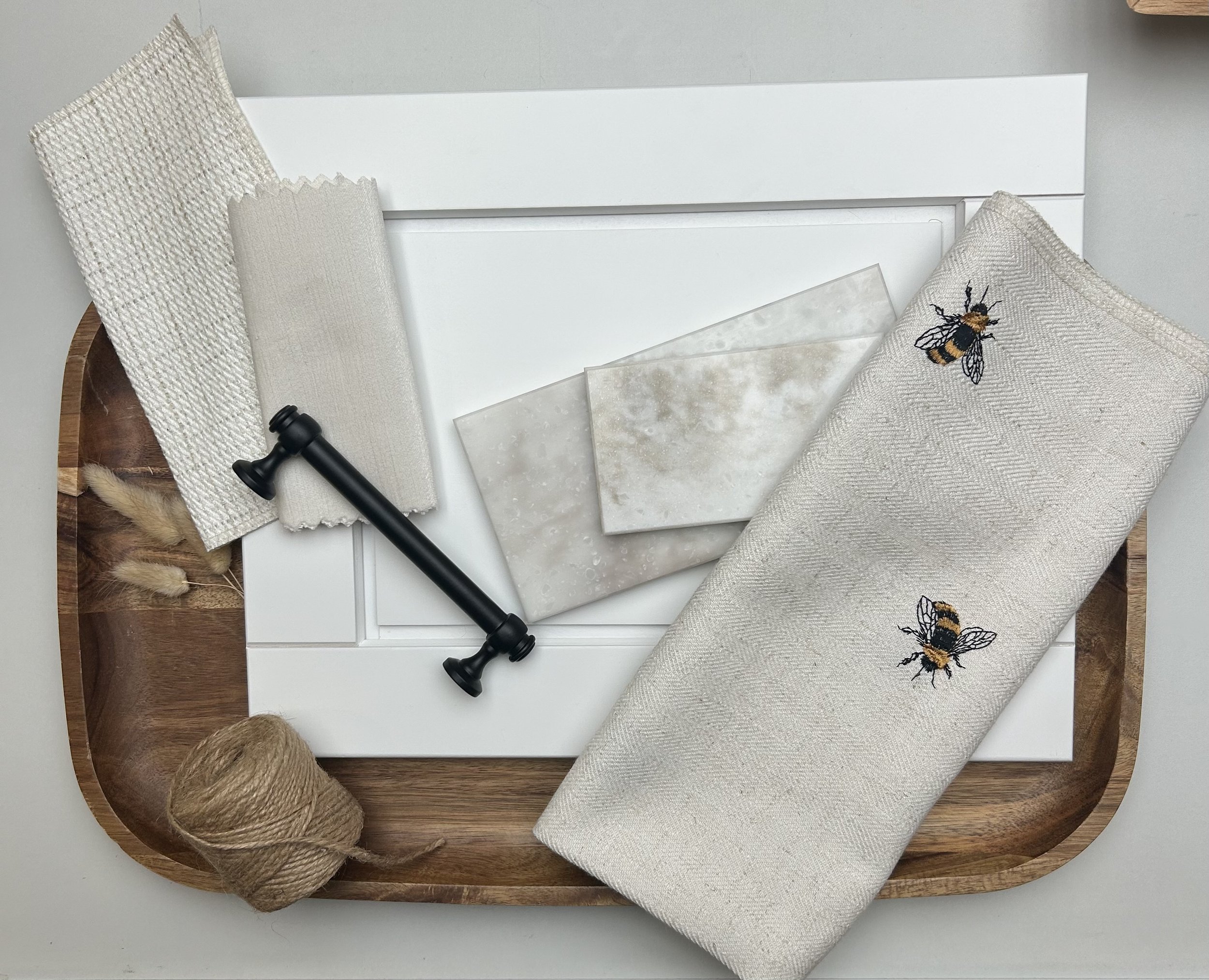 Loving the base board, I created this flat lay specifically around it. This led me to create a lay that felt like a cute farm house! 