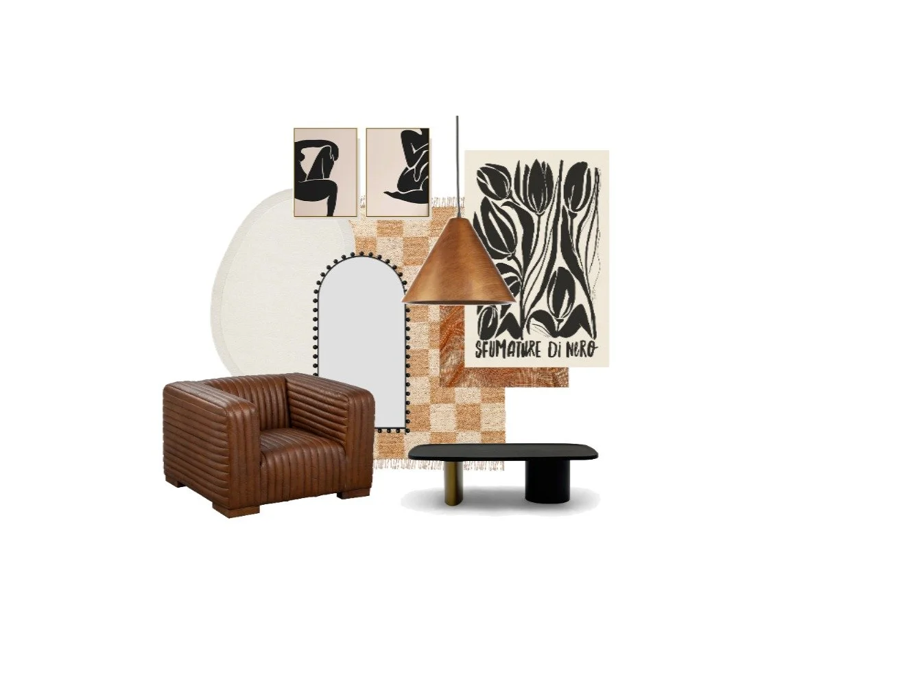 Created on Style Source Book- a bold room that brings a modern feel while incorporating a powerful feminine vibe. 