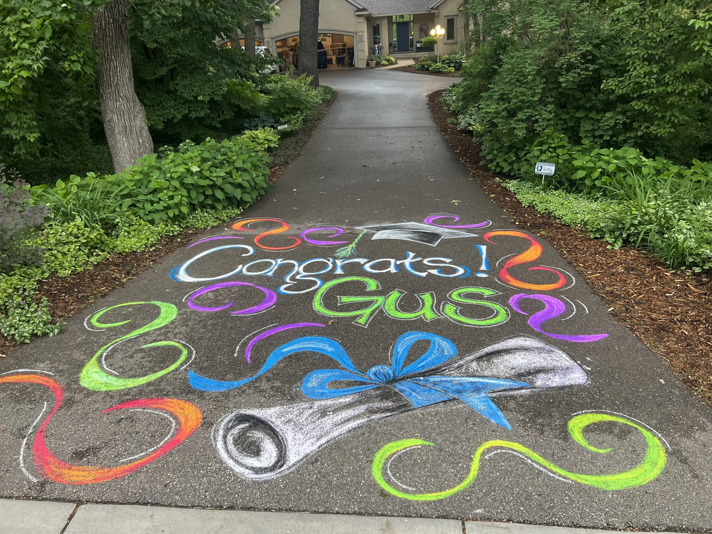 Chalk art - graduation party by Jill Osiecki