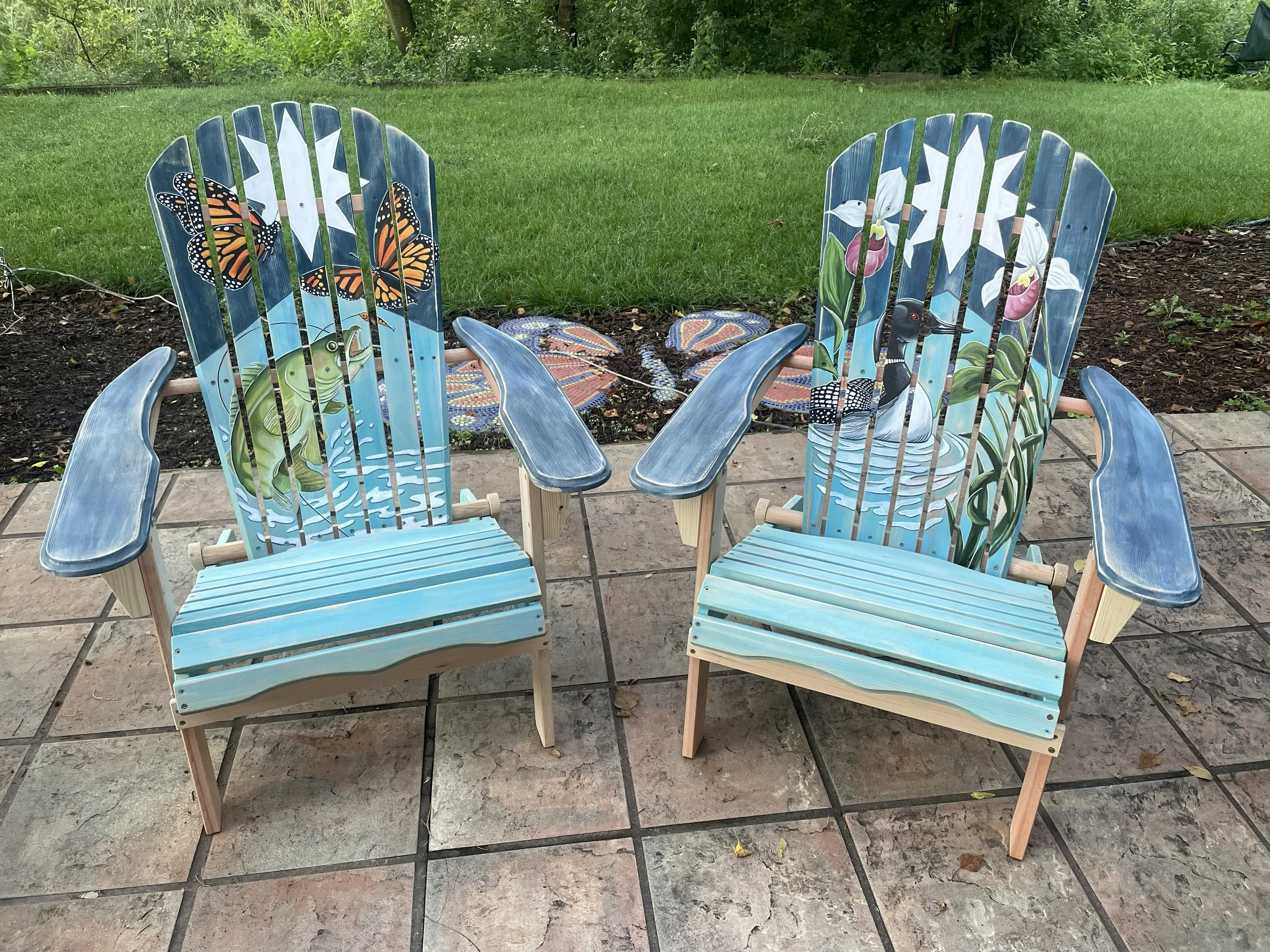 Painted Adirondack by Jill Osiecki