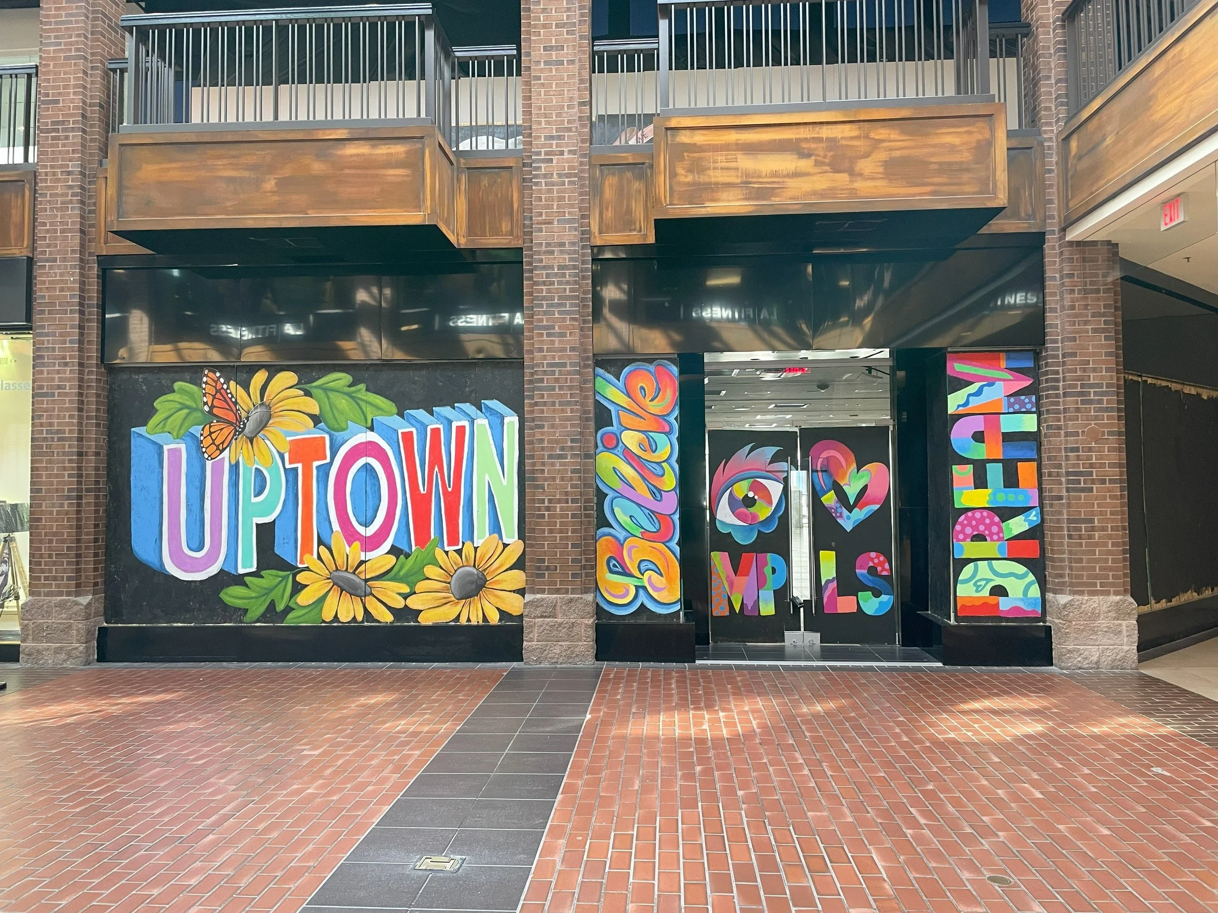 Mural inside Seven Points Uptown by Jill Osiecki