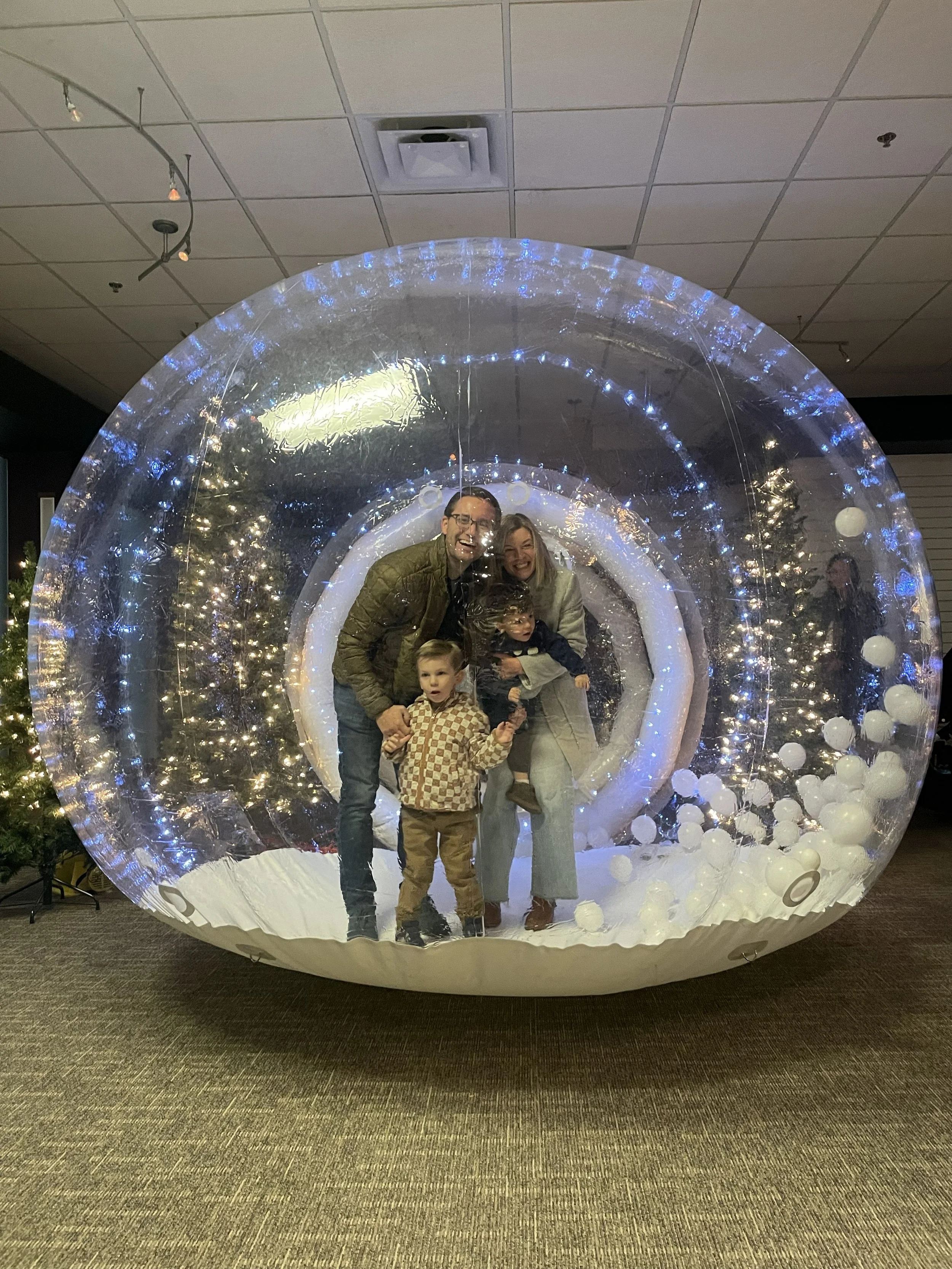Life-sized snow globe