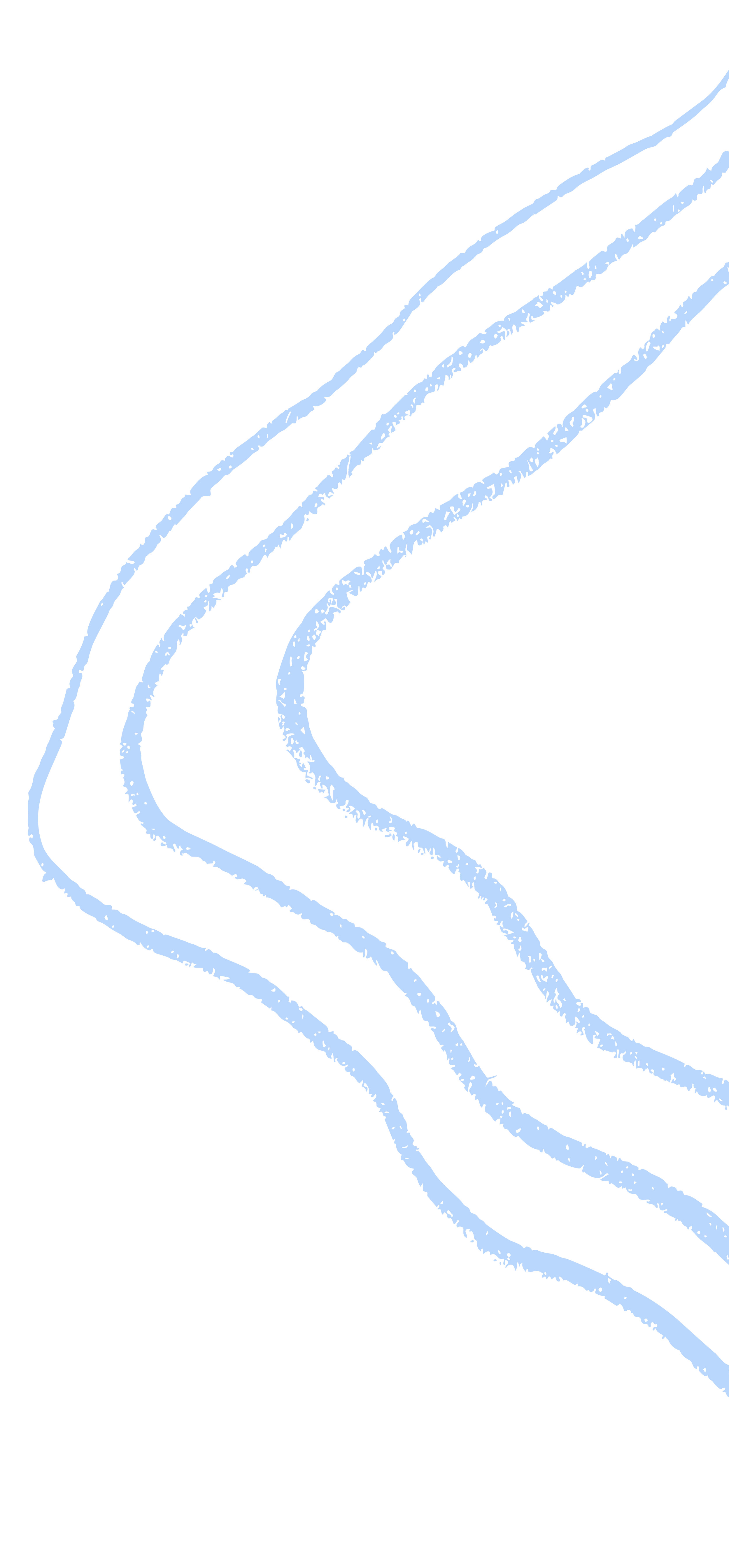 Close-up of the blue, circular waves on a blank background