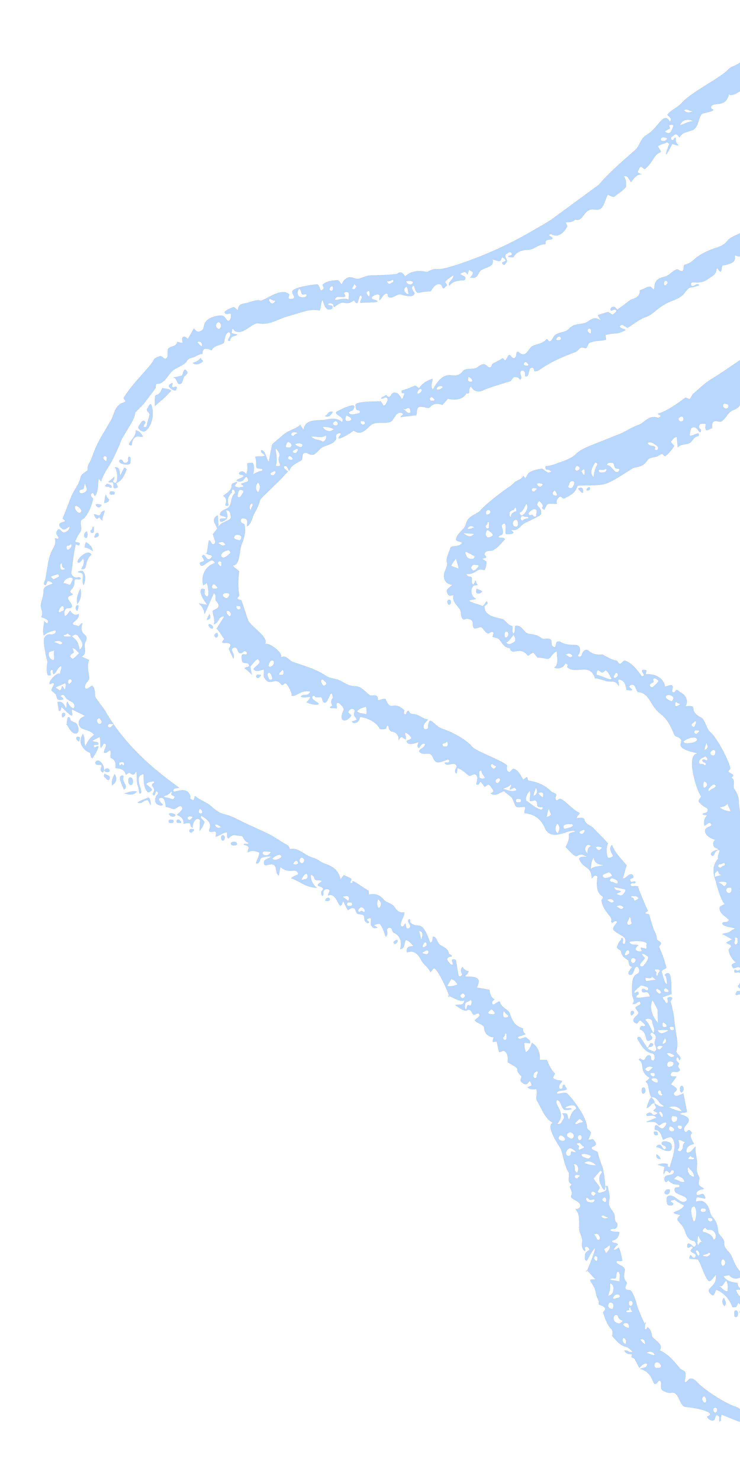 An illustration of five wavy, light blue lines on a black background.