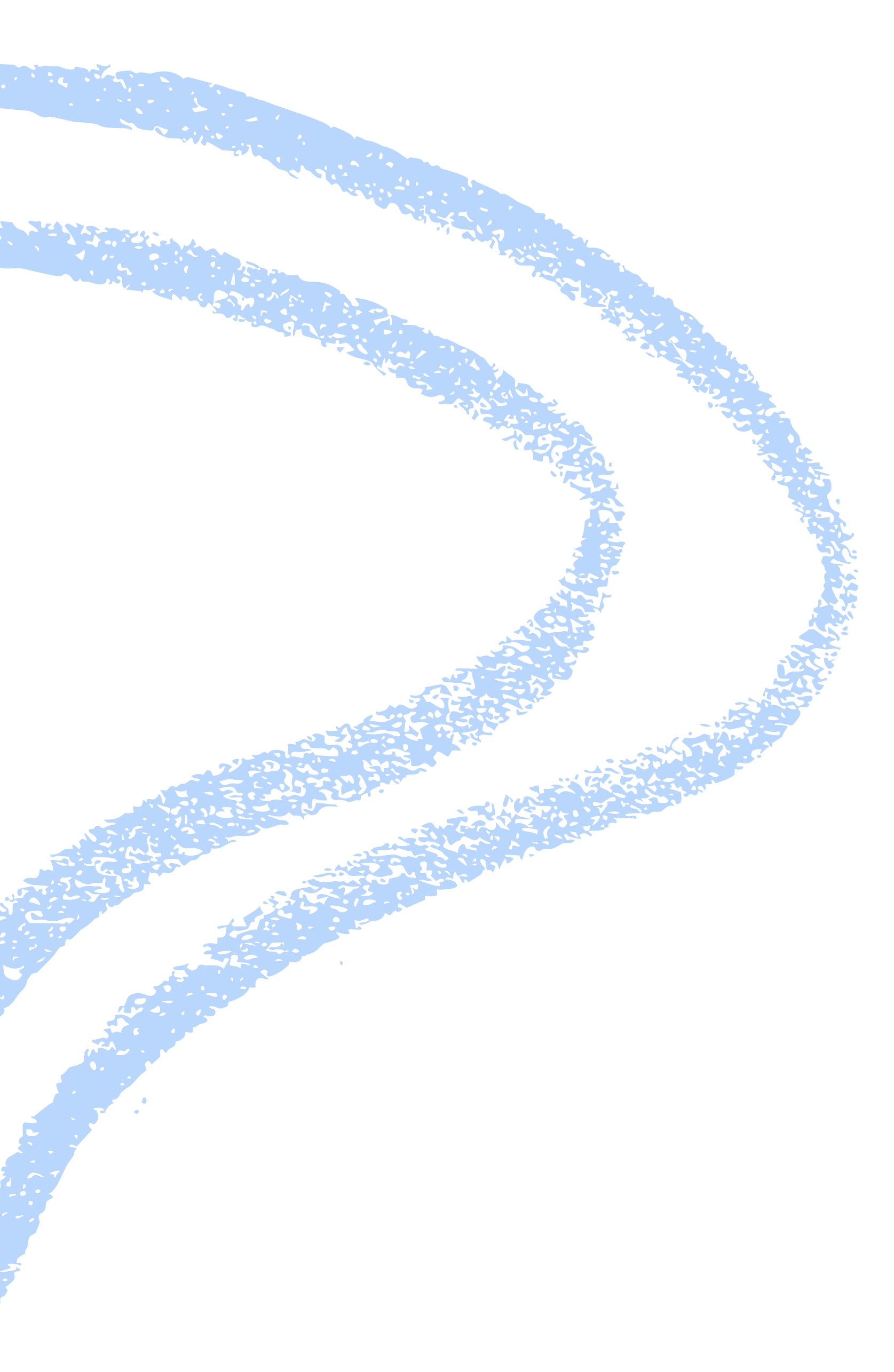 Close-up of the blue, circular waves on a blank background