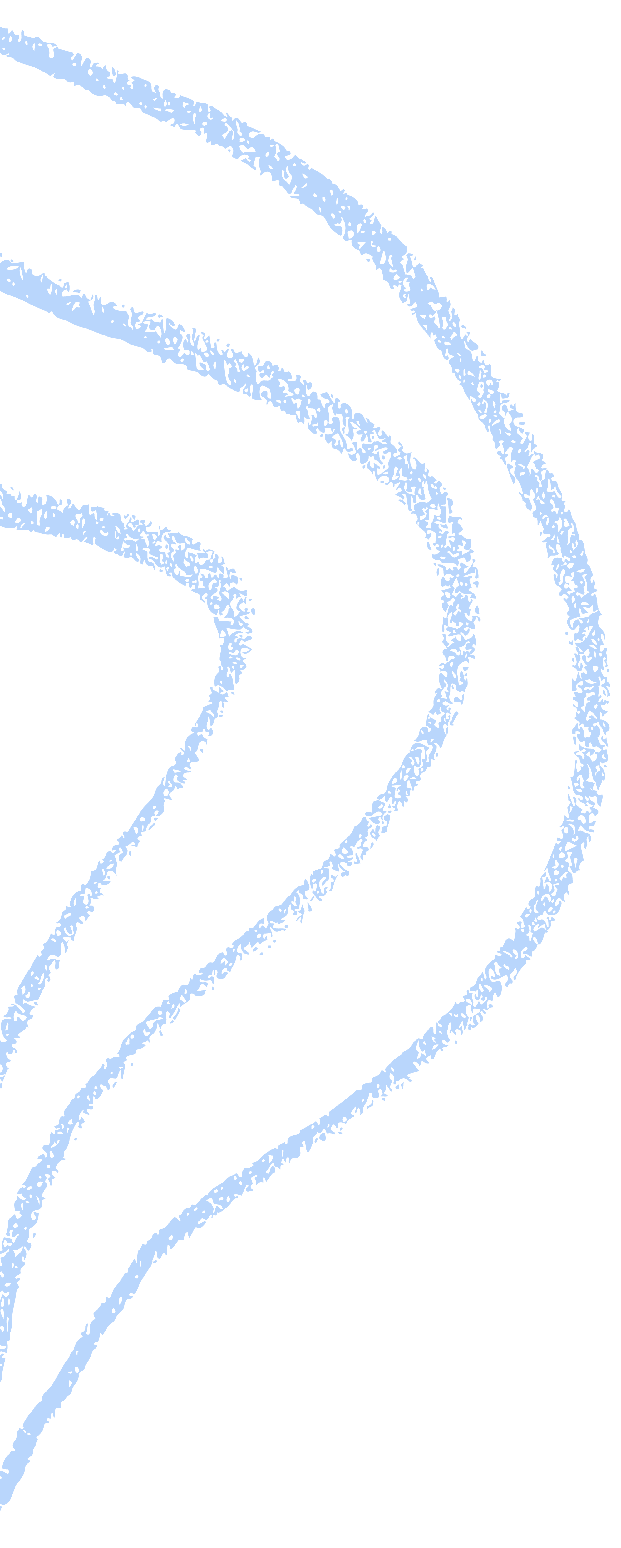 Close-up of the blue, circular waves on a blank background