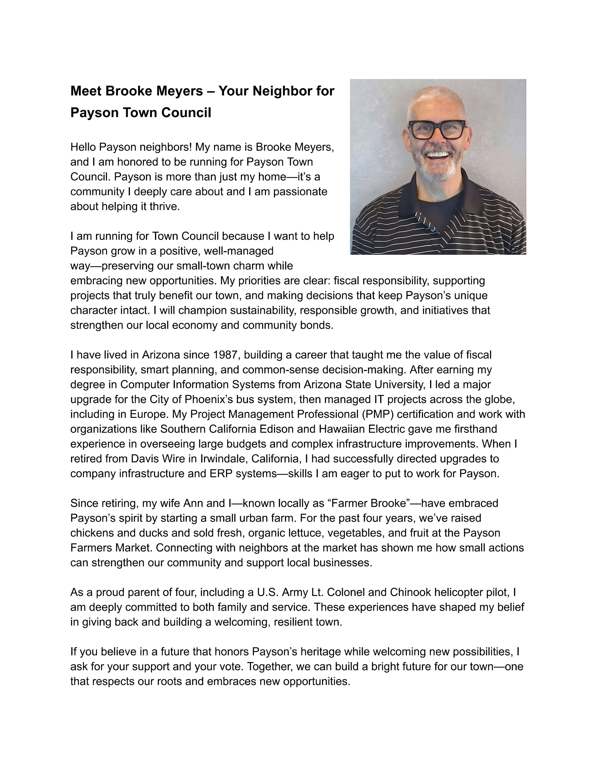 Council Candidate Brooke Meyers bio