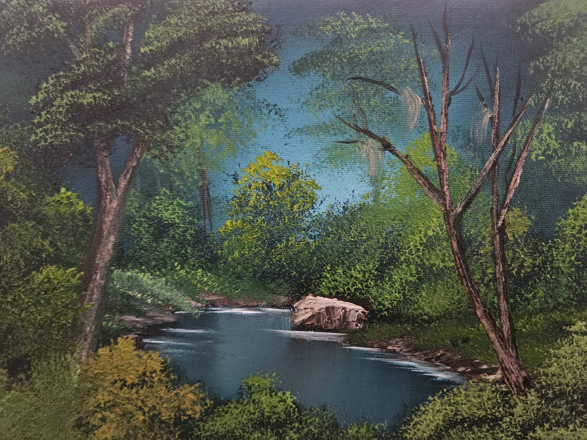 9x12 Oil on Canvas "Deep Woods"