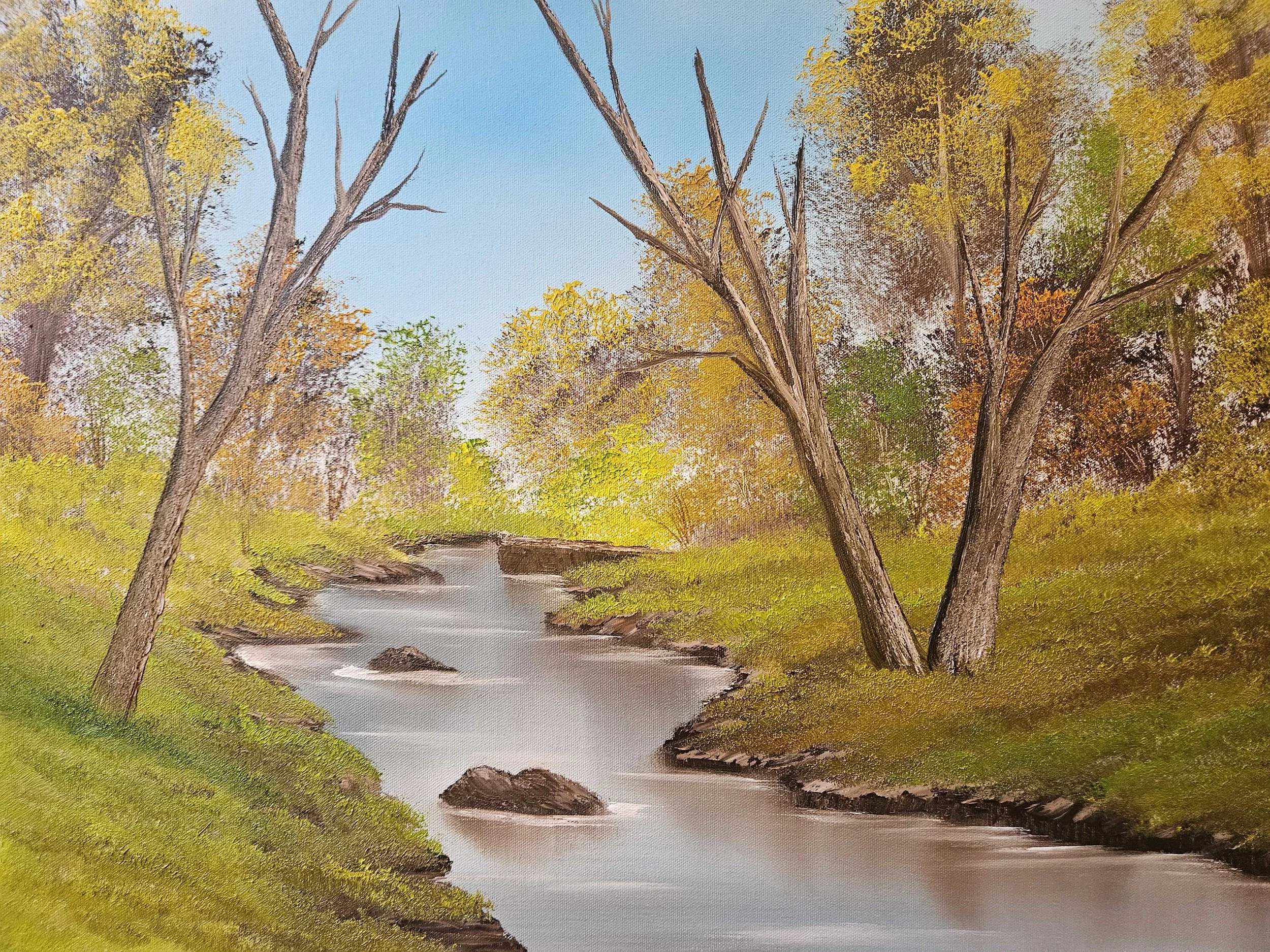 18x24 Oil on Canvas "Meadow Stream"