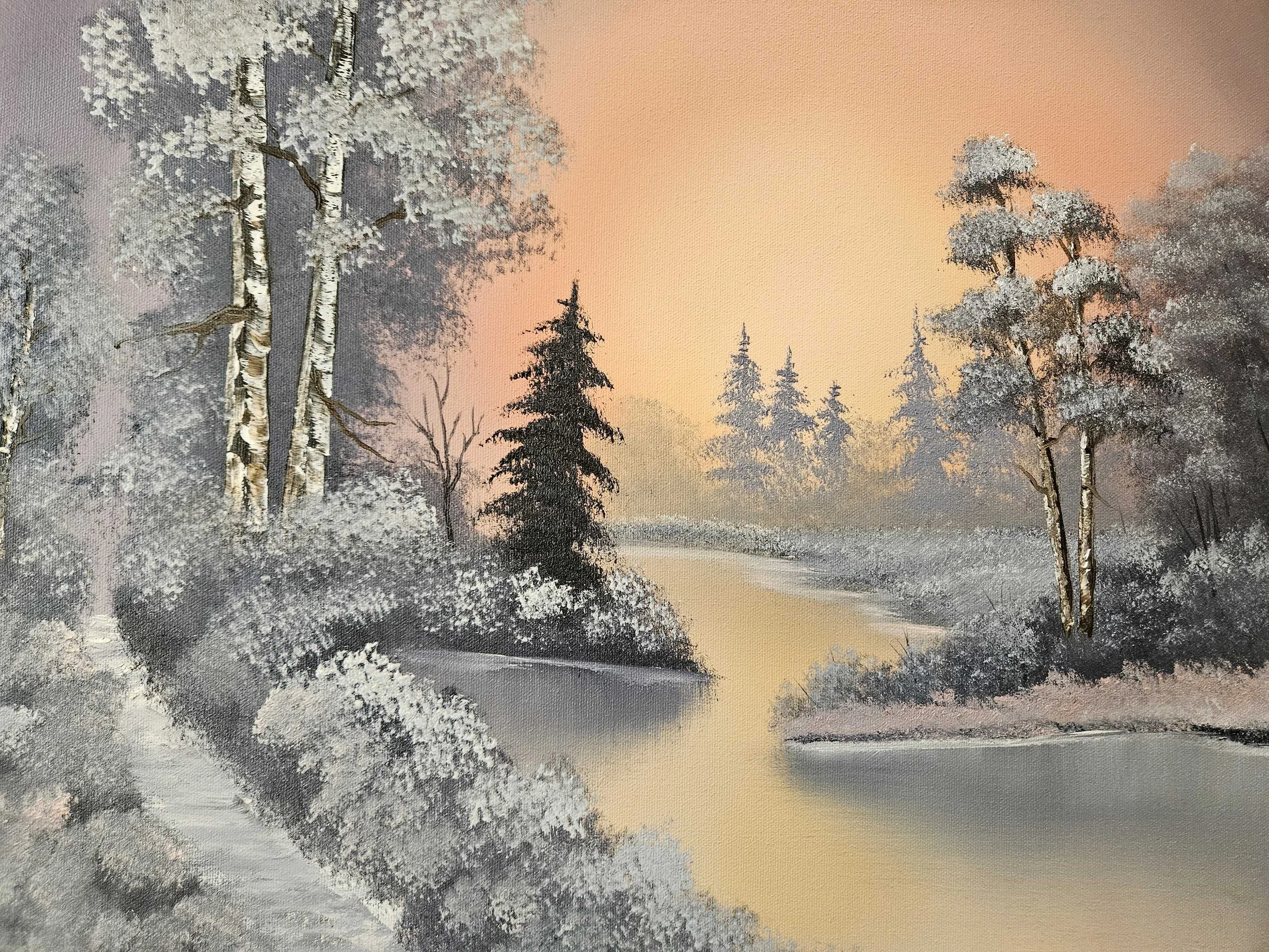 16x20 Oil on Canvas "Winter Dawn"
