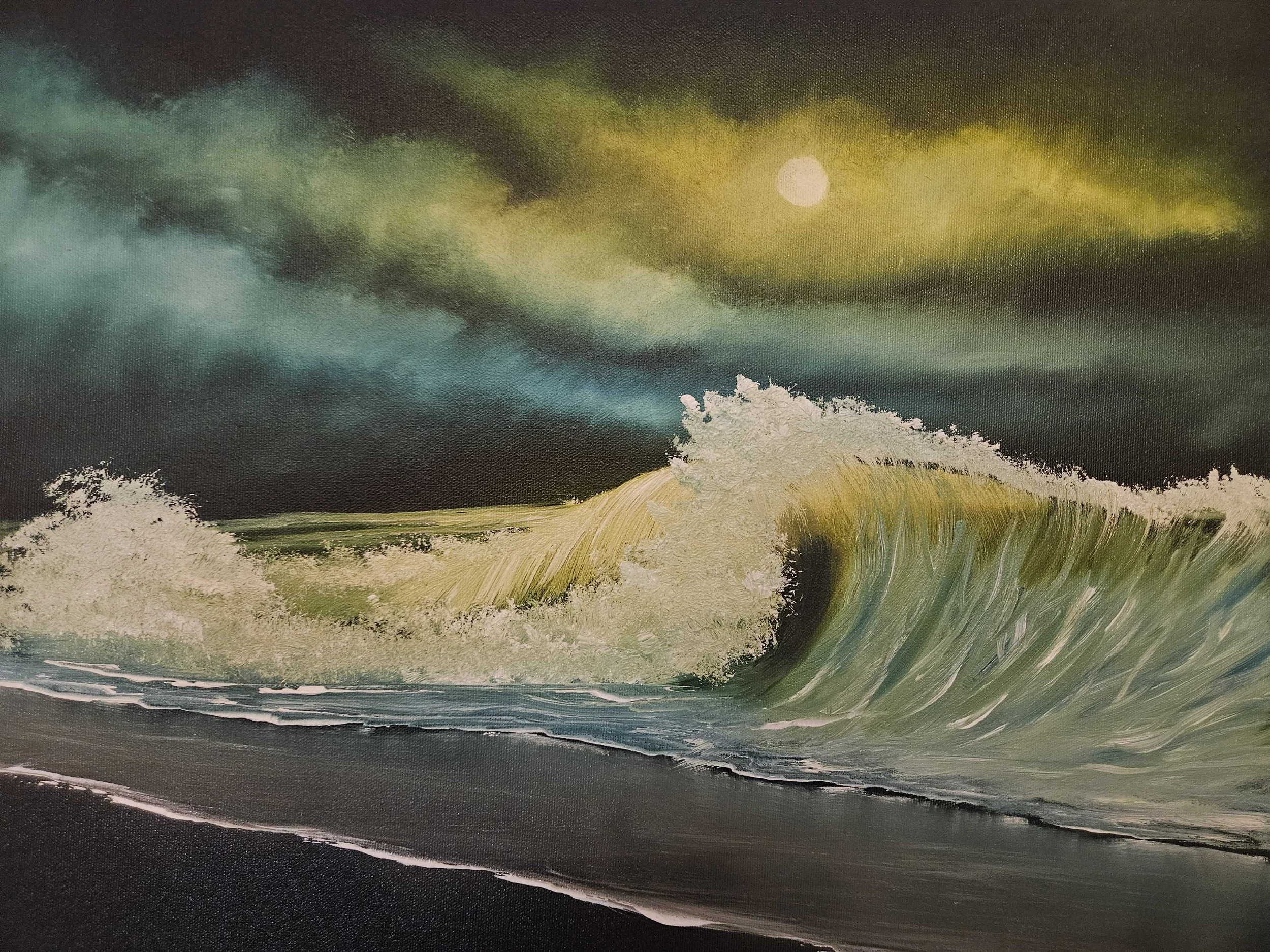 Stormy Wave #1 16x20 Oil on Canvas