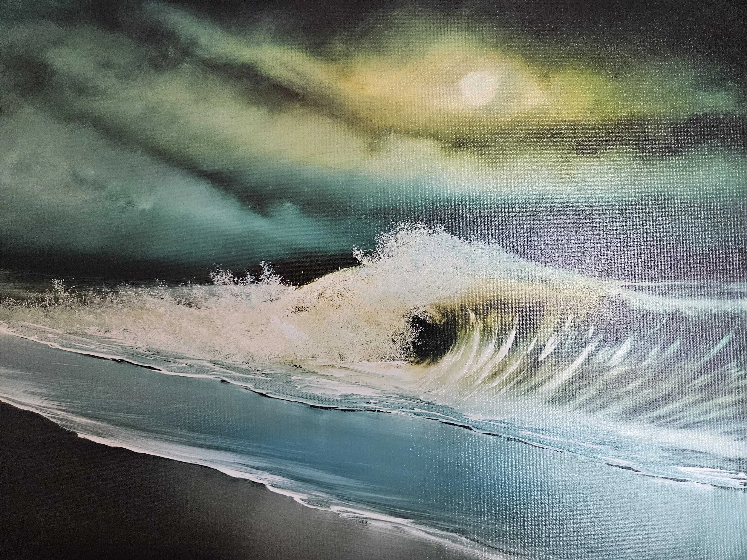 Stormy Wave #2 16x20 Oil on Canvas