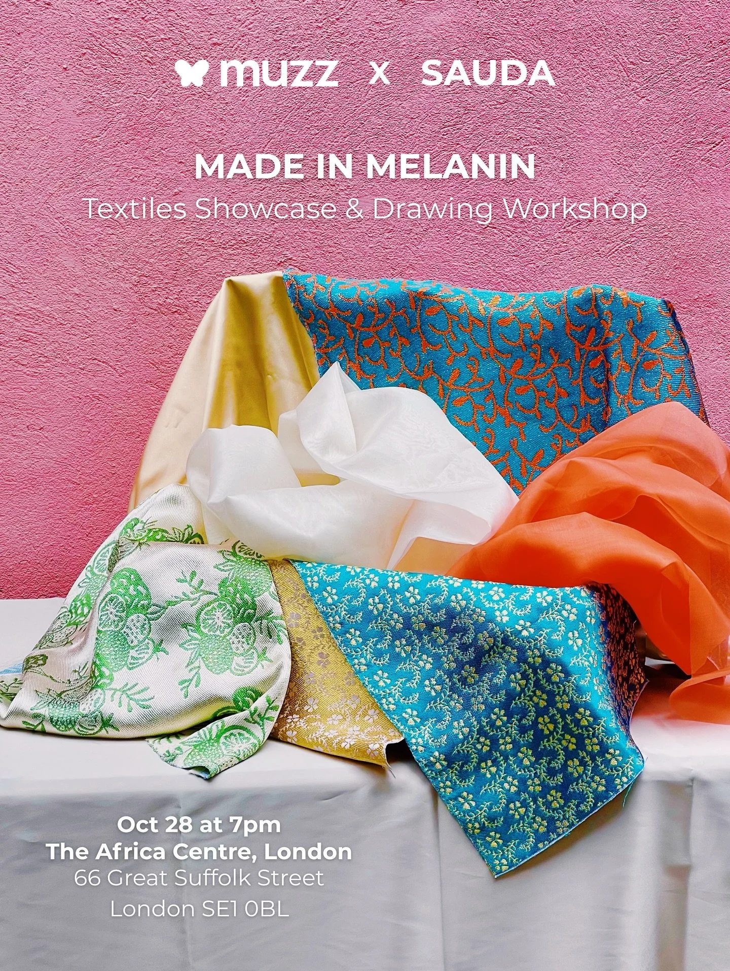 Excited to share that I&rsquo;ll be hosting a Textiles Showcase &amp; Drawing Workshop in collaboration with @muzz_app at the iconic Africa Centre this Black History Month 🖤

Join us for an evening of creativity, culture and conversation 💫

📍 The 