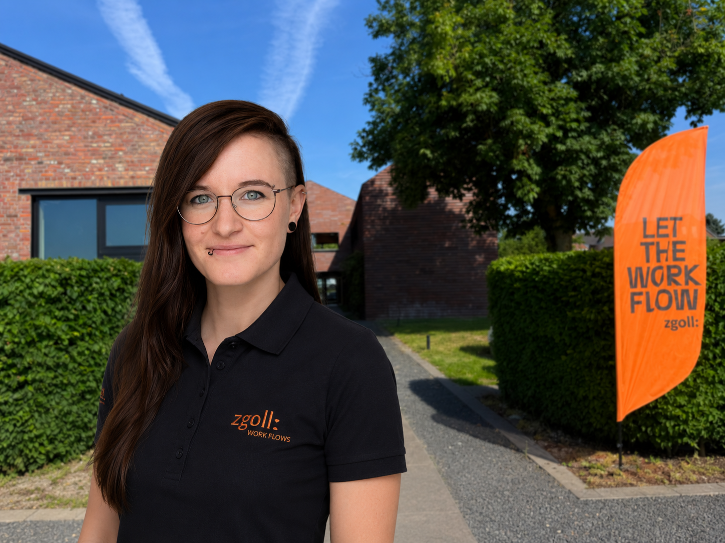 Monika im Zgoll-Shirt vom Blecherhof