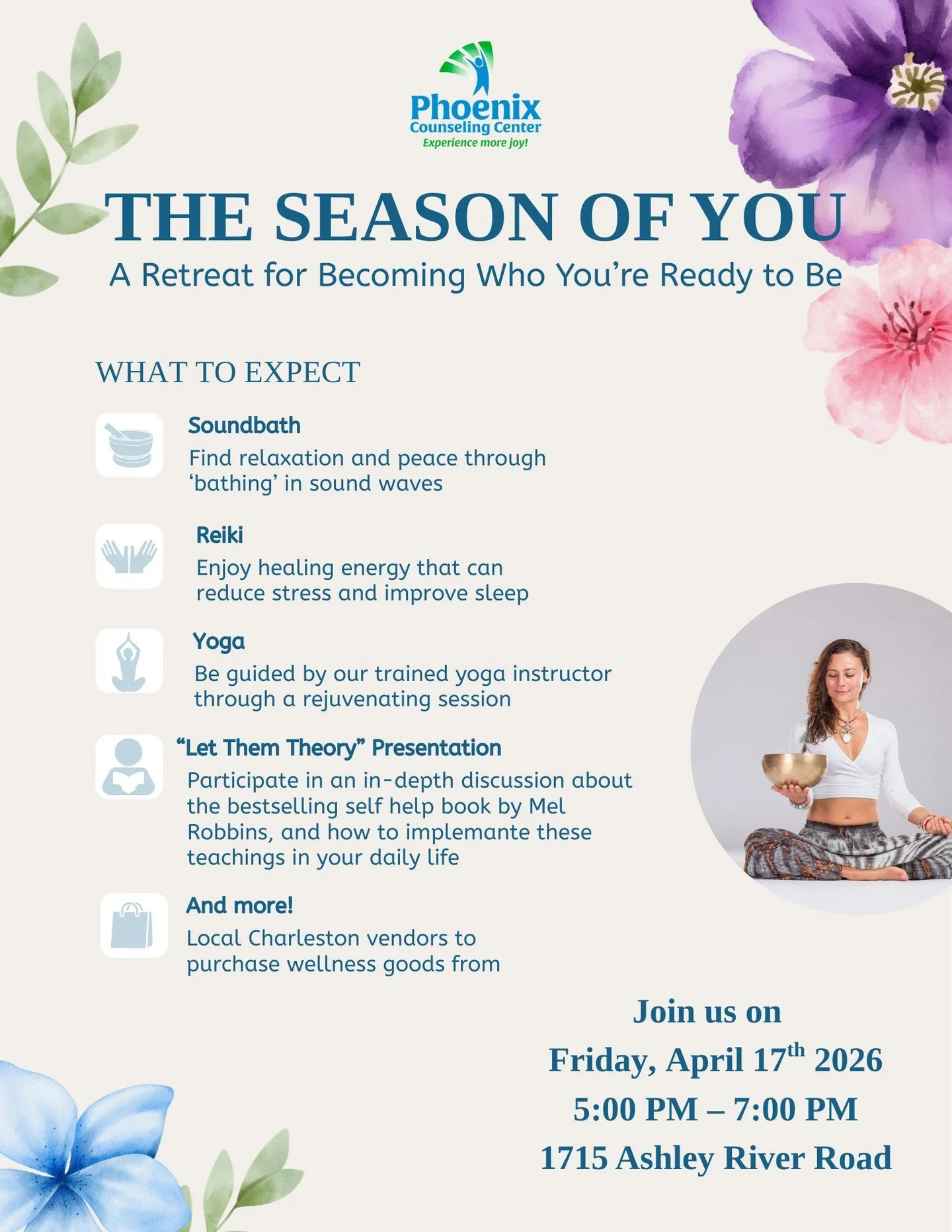 Bloom into your next season with healing sound baths, Reiki, and powerful mindset tools designed to reset and realign your path. Don&rsquo;t wait, get your tickets today for The Season of You retreat on Friday, April 17th at 5:00 PM. Link in bio for 