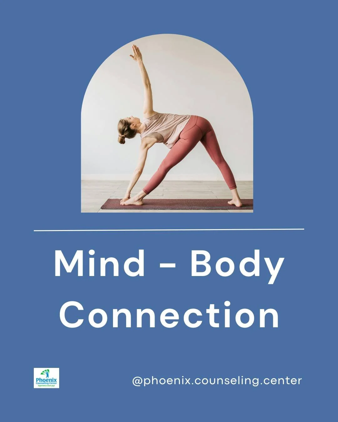 Yoga supports anxiety and stress by regulating the nervous system. When the body feels safe, the mind can soften. Healing doesn&rsquo;t always start with words. 
Reach out today to learn more about our wellness services. 

#phoenixcounseling #mentalh