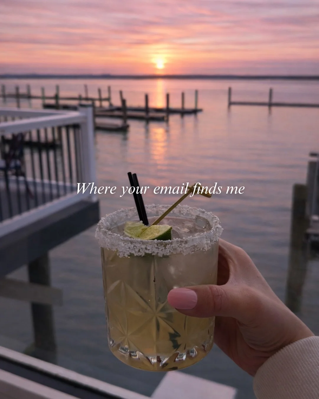 Work, but make it waterfront.

🍸Happy Hour &bull; Wed - Fri 12pm -7pm &bull; Sunday, All Day!
📍9707 Amherst Ave, Margate