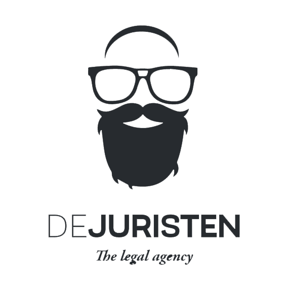 Logo featuring a bearded man wearing glasses and a cap, with the text 'DeJURISTEN The legal agency'.