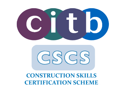 Logo for CITB CSCS Construction Skills Certification Scheme with the text 'cITb' and 'CSCS' above the words 'Construction Skills Certification Scheme'.