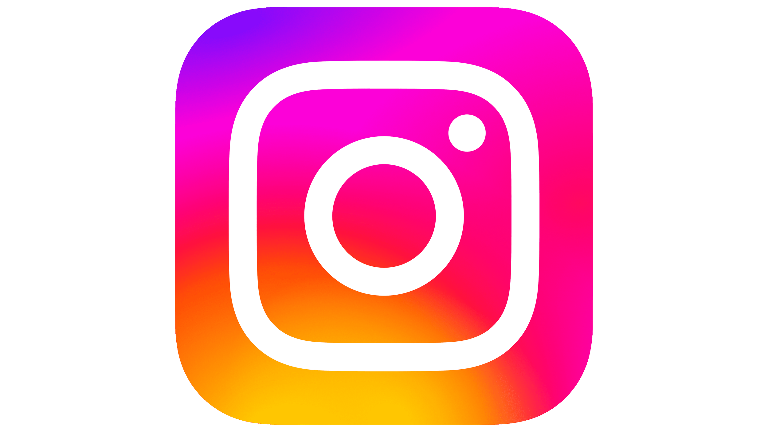 Instagram logo with a colorful gradient background from pink to purple to orange.