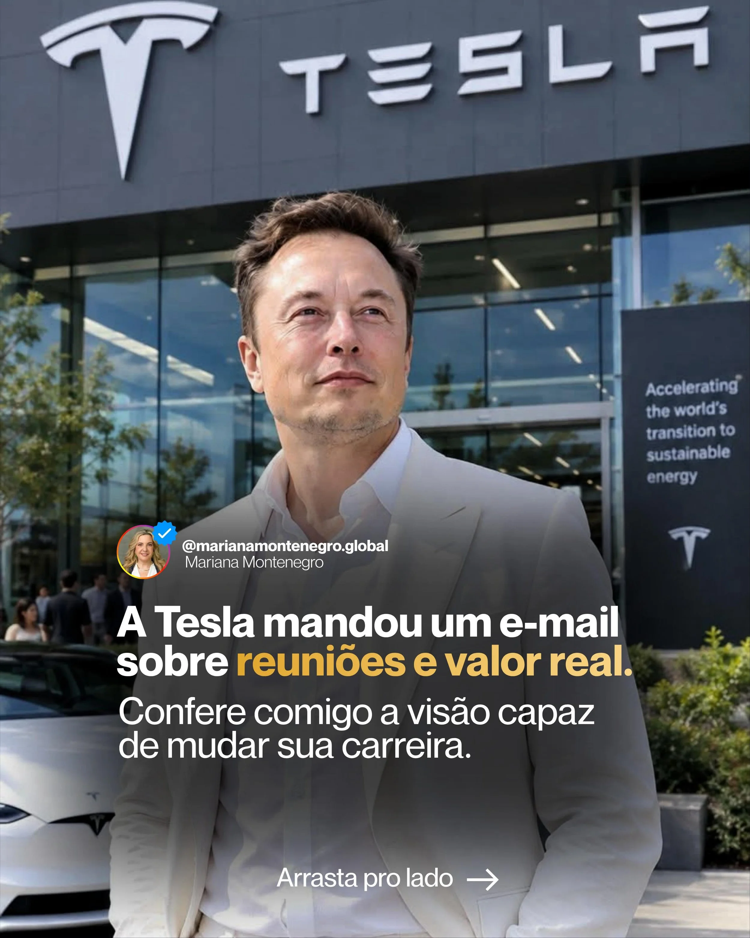 Em abril de 2018, durante a crise de produ&ccedil;&atilde;o do Model 3, Elon Musk enviou um e-mail &agrave; Tesla com regras de produtividade. O princ&iacute;pio vale: o tempo das pessoas &eacute; um recurso valioso.
Me conta: qual reuni&atilde;o da 