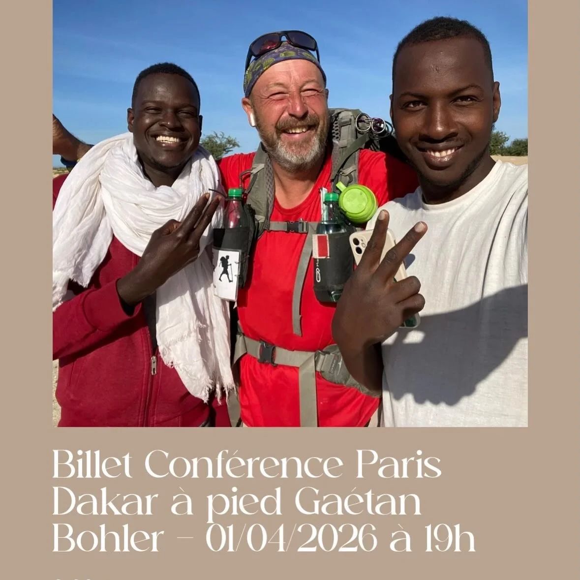 7000 km &agrave; pied, 231 jours de marche, 1 million de sourires : Une d&eacute;cision qui change une vie.

Tu es du coin de Colmar? Alors hop viens &agrave; ma conf&eacute;rence, cela va &ecirc;tre g&eacute;nial. J&rsquo;aurai mon sac &agrave; dos 