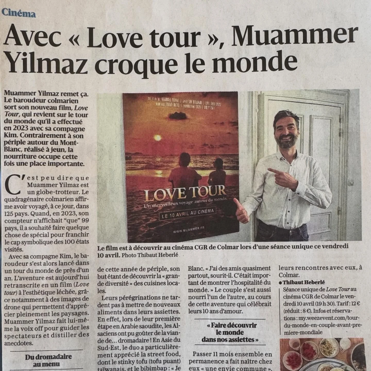 Il reste plus que quelques places&hellip; 

Tous le monde en parle :
NRJ / DNA / TOP MUSIC / ICI ALSACE / NOSTALGIE / AZUR FM / MAXI FLASH / JDS / RTL / TV7 / CERISE FM &hellip;

LOVE TOUR / AVANT-PREMI&Egrave;RE MONDIALE
Un merveilleux voyage autour