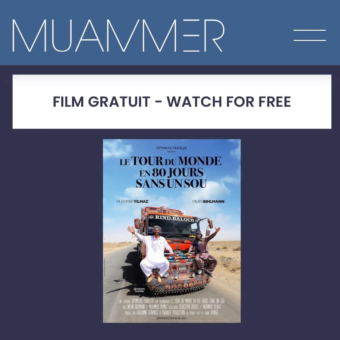 🚨 GRANDE NOUVELLE 🚨
Apr&egrave;s des ann&eacute;es d&rsquo;attente&hellip; pour la premi&egrave;re fois, notre film est enfin disponible GRATUITEMENT en ligne pour le monde entier 🌍❤️

🎬 Le tour du monde en 80 jours sans un sou est d&eacute;sorma