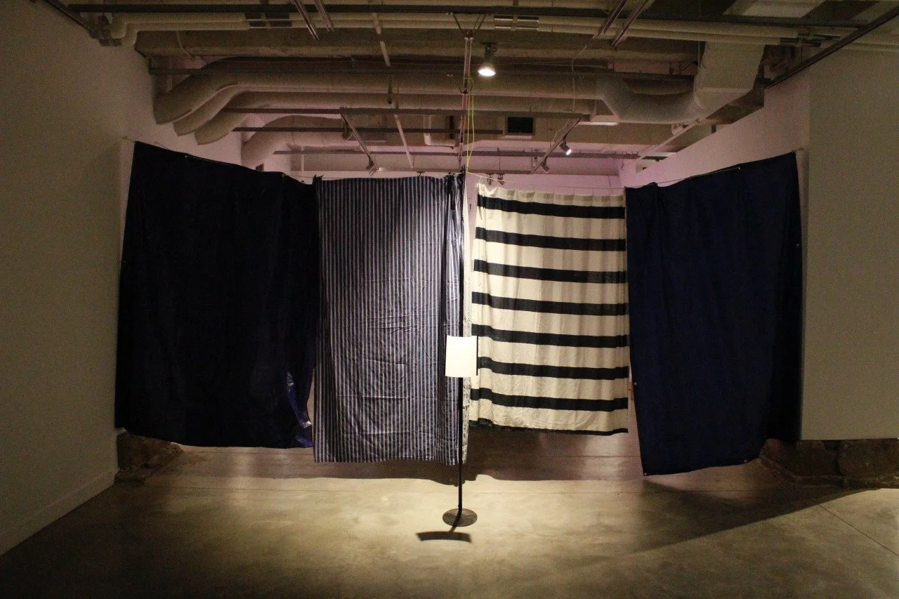 ["Operation Midnight Climax" - Multimedia installation
December 2021
The Urban Arts Space]

My BFA thesis exhibition, concerning conspiracy theories, alternative histories, and contemporary over-stimulation. The entrance to the space is blocked off b