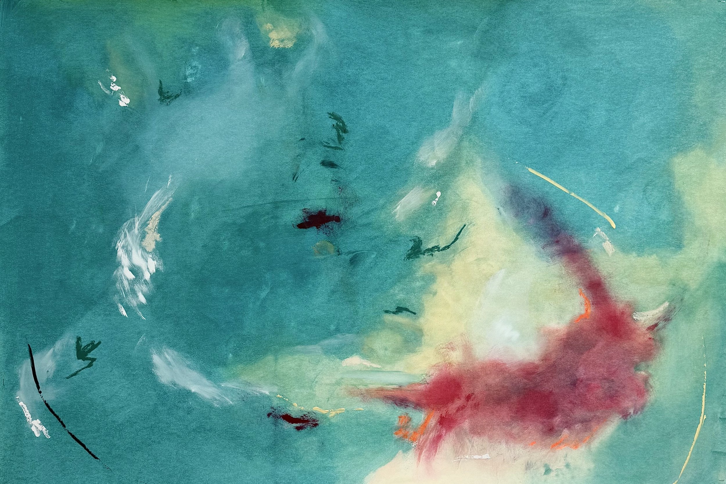 'Blue in Green' 2025,

Oil on paper

150 x 100 cm
