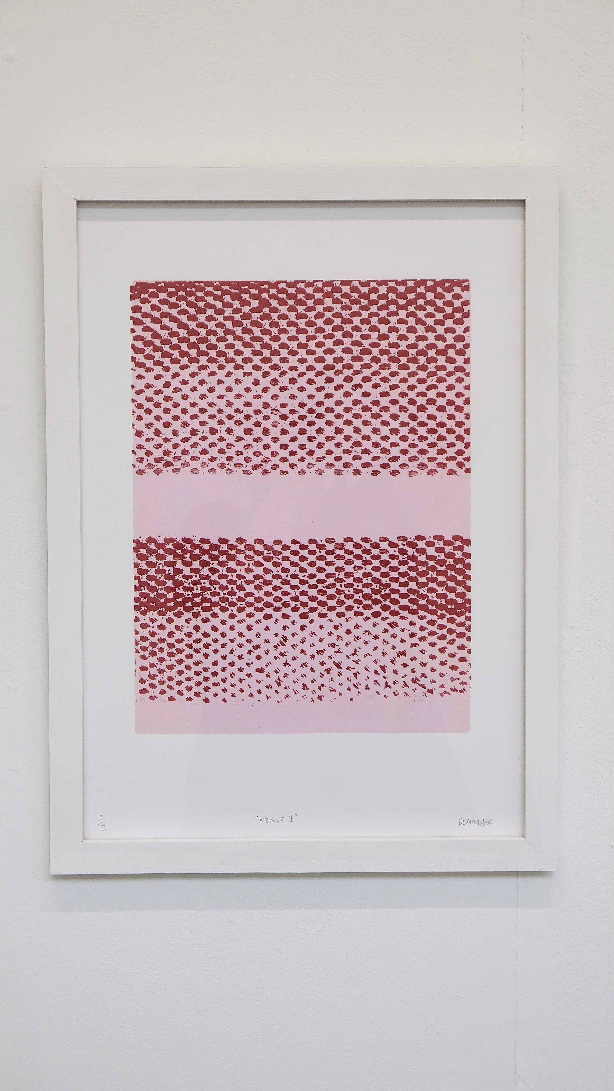 'Weave 1' 2025,

Relief print on paper 

39.3 x 54 cm