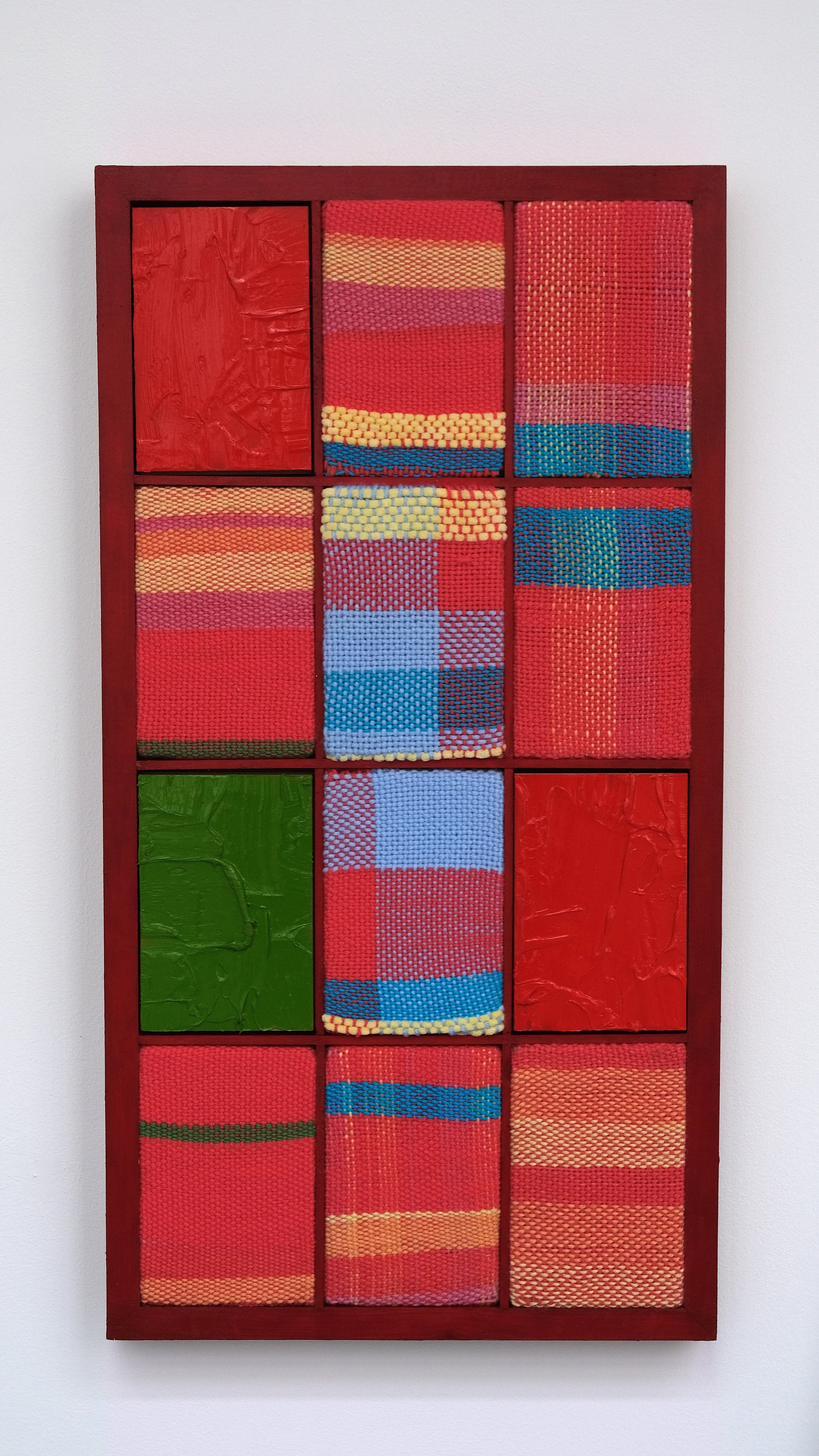 'Untitled' 2025,

Woven wool on mdf and wood

69.5 x 37 cm